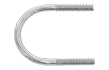 (製作見積品) ステンレス 特寸Uボルト(胴細)(ミリネジ M4)(p＝芯々ピッチ/H＝内寸高/Sねじ部長)